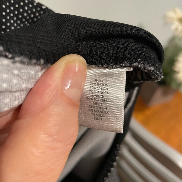 Signature Slimming by CJ Banks Black with mini polka-dot Capri pant. Siz… - Picture 6 of 7